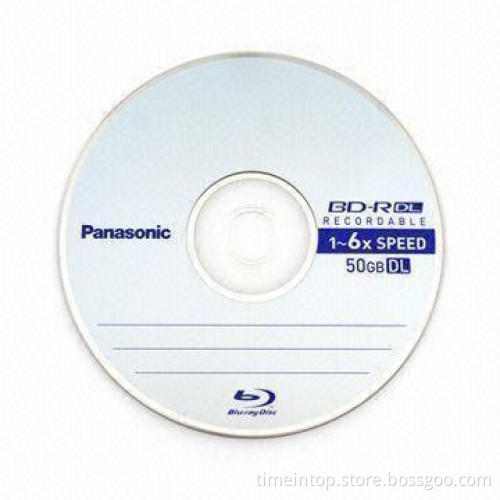 Blu-ray Disc with 1 to 2x Writing Speed and 50GB Media Capacity